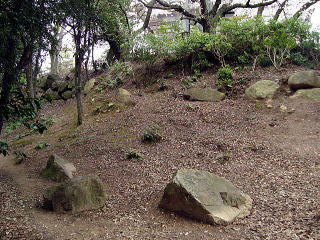 巨石石垣の露頭